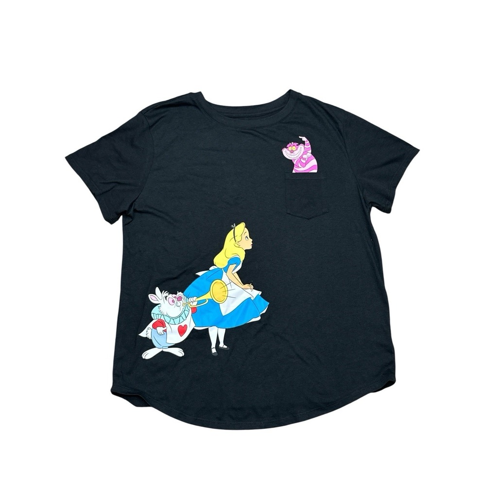 Disney Alice In Wonderland Cheshire Cat Graphic YOUTH Pocket T-Shirt SizeXXL(19)